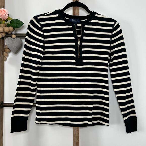 Chaps Long Sleeve 1/4 Zip Shirt Size Small - Picture 2 of 6